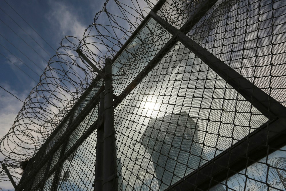 A guard tower is shown at a state prison in California. (Photo by Robert Galbraith/Reuters)