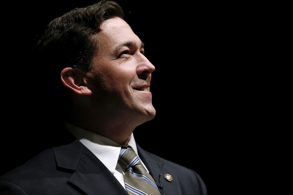 Mississippi Senator McDaniel smiles during a town hall meeting in Ocean Springs