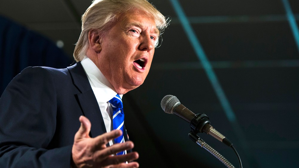 Donald Trump speaks at an event in Manchester, N.H., April 12, 2014. (Photo by Lucas Jackson/Reuters)