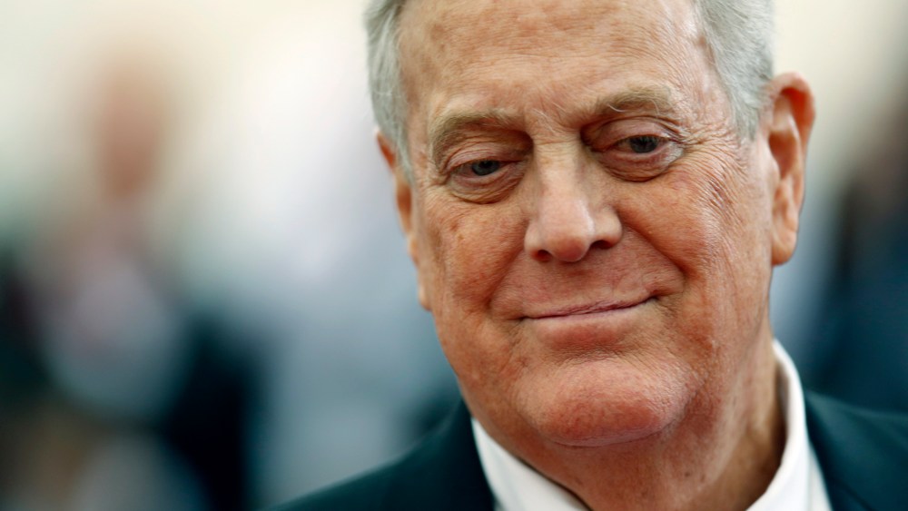 Businessman David Koch arrives at the Metropolitan Museum of Art Costume Institute Gala Benefit celebrating the opening of "Charles James: Beyond Fashion" in Upper Manhattan on May 5, 2014. (Carlo Allegri/Reuters)