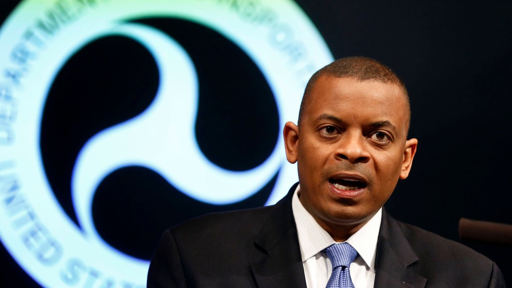 U.S. Transportation Secretary Anthony Foxx announces that General Motors will be fined a record $35 million in civil penalties as a result of the automakers failure to report a safety defect in one of its automobiles, May 16, 2014, in Washington, D.C.