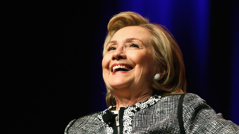 Former Secretary of State Hillary Clinton reacts to a question as she discusses her new book "Hard Choices: A Memoir" at George Washington University in Washington, D.C. June 13, 2014.
