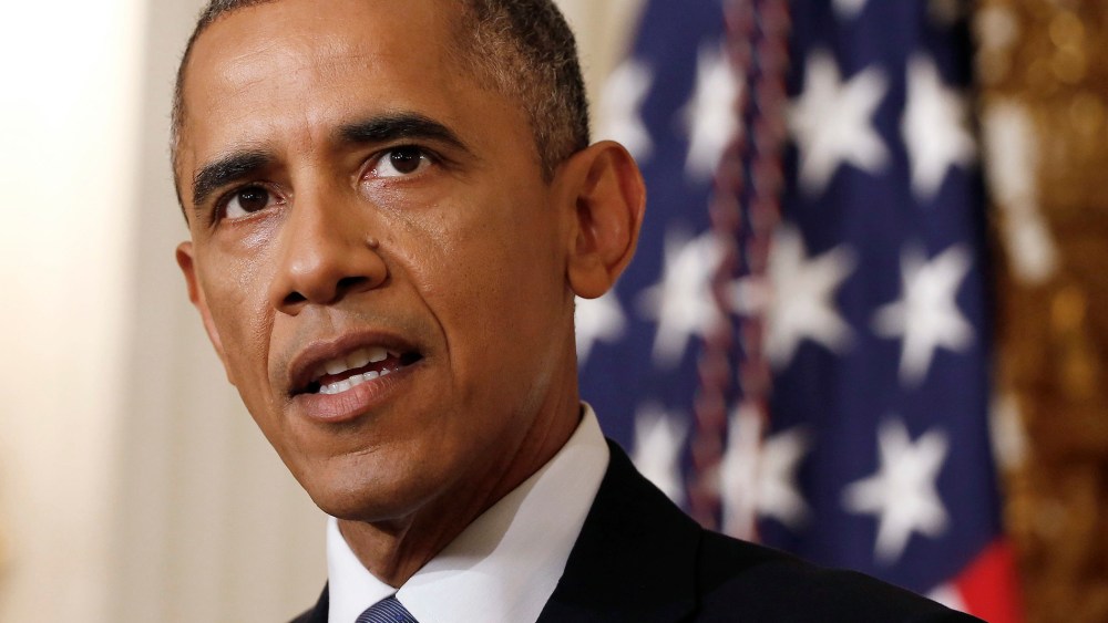 U.S. President Barack Obama makes a statement about Iraq at the White House in Washington