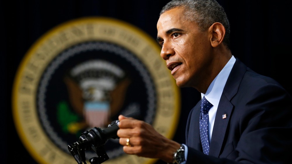 U.S. President Barack Obama speaks at the White House in Washington on Sept. 26, 2014. (Photo by Kevin Lamarque/Reuters)