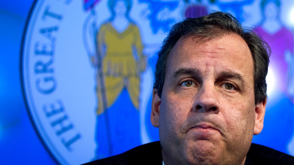 Governor of New Jersey Chris Christie speaks during a news conference about New York's first case of Ebola, in New York on Oct. 24, 2014. (Carlo Allegri/Reuters)