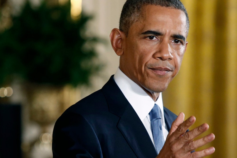 US President Obama holds press conference at White House after mid term elections