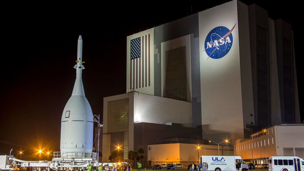 The Orion capsule is moved at Kennedy Space Center in Florida, Nov. 11, 2014. The NASA spacecraft was designed to one day fly astronauts to Mars. (Photo by Mike Brown/Reuters)