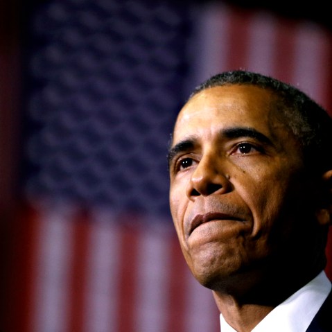 U.S. President Barack Obama pauses while speaking about college cost initiatives during a visit to Pellissippi State College in Knoxville, Tennessee, Jan. 9, 2015. (Photo by Kevin Lamarque/Reuters)