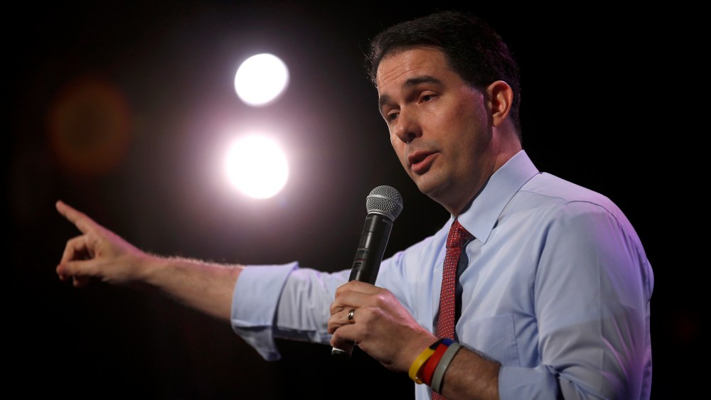 Wisconsin Governor Scott Walker speaks at the Freedom Summit in Des Moines, Iowa, Jan. 24, 2015. (Photo by Jim Young/Reuters)