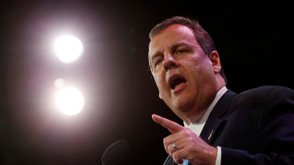 Governor of New Jersey Chris Christie speaks at the Freedom Summit in Des Moines, Iowa, Jan. 24, 2015. (Photo by Jim Young/Reuters)