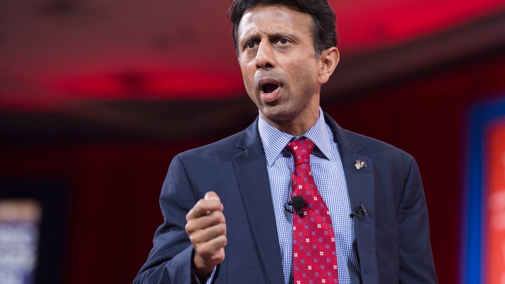 Governor Bobby Jindal arrives to speak at the 42nd annual Conservative Political Action Conference (CPAC) at National Harbor, Md., Feb. 26, 2015. (Photo by Joshua Roberts/Reuters)
