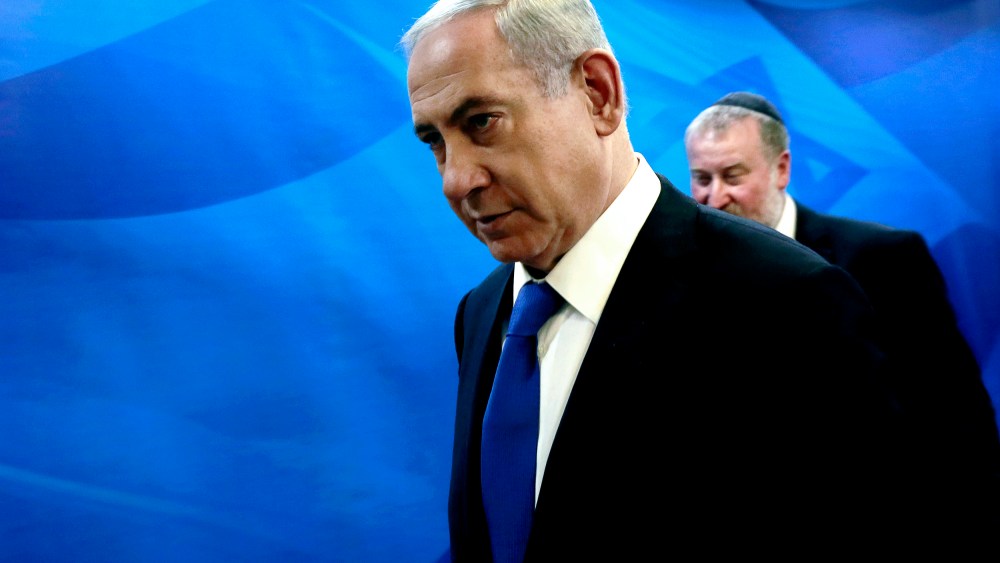 Israel's Prime Minister Benjamin Netanyahu arrives at the weekly cabinet meeting at his office in Jerusalem March 8, 2015. (Photo by Gali Tibbon/Reuters)