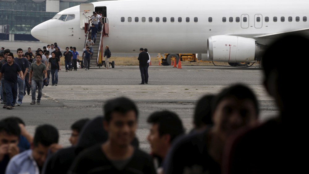 Illegal migrants from Guatemala, deported from the U.S., arrive at an air force base in Guatemala City, March 19, 2015. (Photo by Jorge Dan Lopez/Reuters)