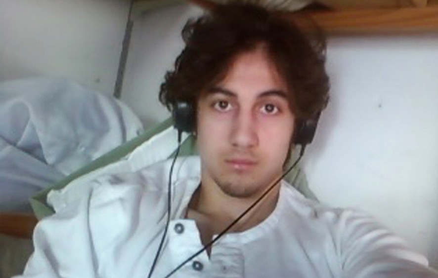 Dzhokhar Tsarnaev is pictured in this handout photo presented as evidence by the U.S. Attorney's Office in Boston, Mass., on March 23, 2015. (Photo by U.S. Attorney's Office in Boston/Handout/Reuters)