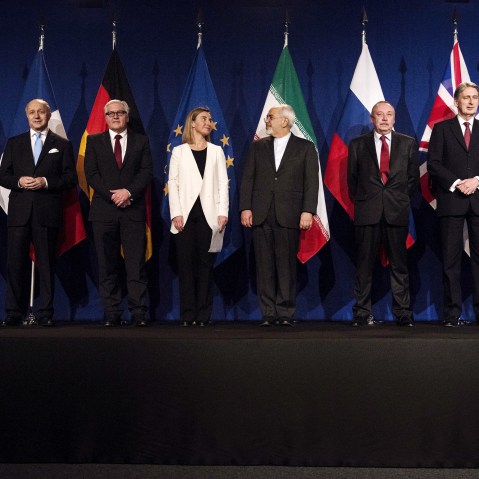 Chinese, French, German, Iranian, Russian, British and American officials arrive for nuclear talks at the Swiss Federal Institute of Technology in Lausanne April 2, 2015. (Photo by Brendan Smialowski/Reuters)