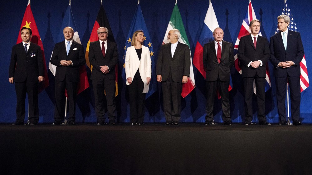 Chinese, French, German, Iranian, Russian, British and American officials arrive for nuclear talks at the Swiss Federal Institute of Technology in Lausanne April 2, 2015. (Photo by Brendan Smialowski/Reuters)