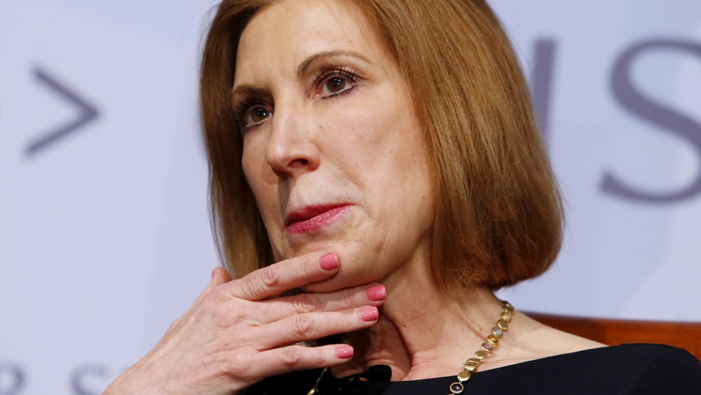 US presidential candidate Carly Fiorina and former chairman and CEO of Hewlett Packard, speaks at a Center for Strategic and International Studies forum titled "Smart Women, Smart Power" in Washington April 6, 2015. (Photo by Yuri Gripas/Reuters)