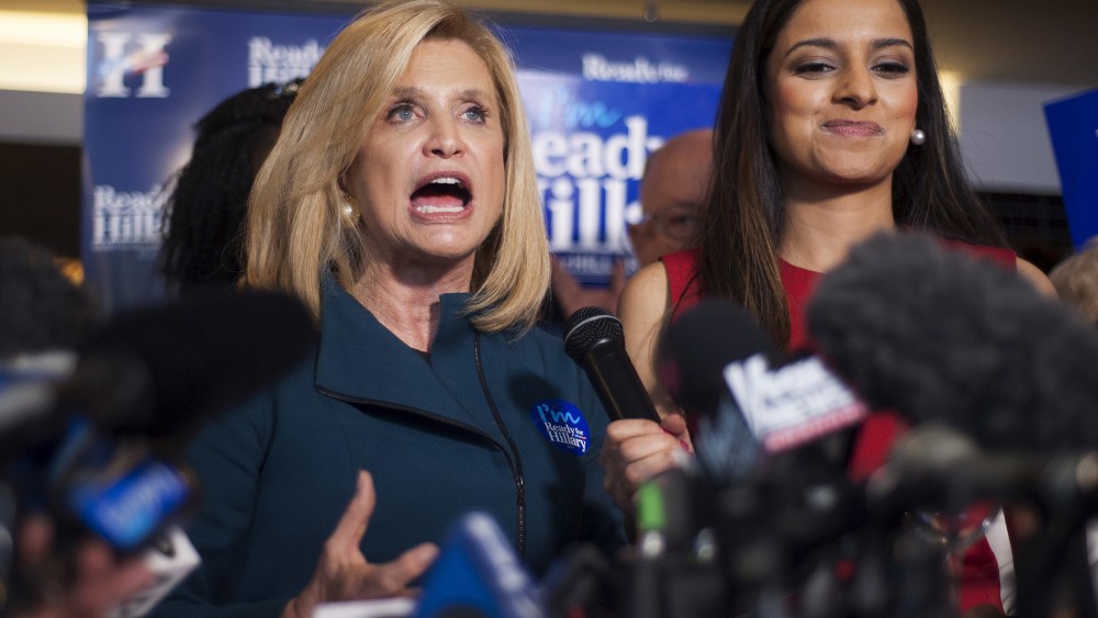 Congresswoman Carolyn Maloney speaks during a "Ready for Hillary" rally in Manhattan, N.Y., April 11, 2015. (Photo by Darren Ornitz/Reuters)