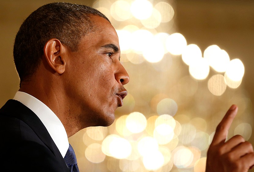 U.S. President Barack Obama speaks about the benefits of the Affordable Care Act while in the East Room at the White House in Washington, July 18, 2013.      (Photo by Larry Downing/Reuters)