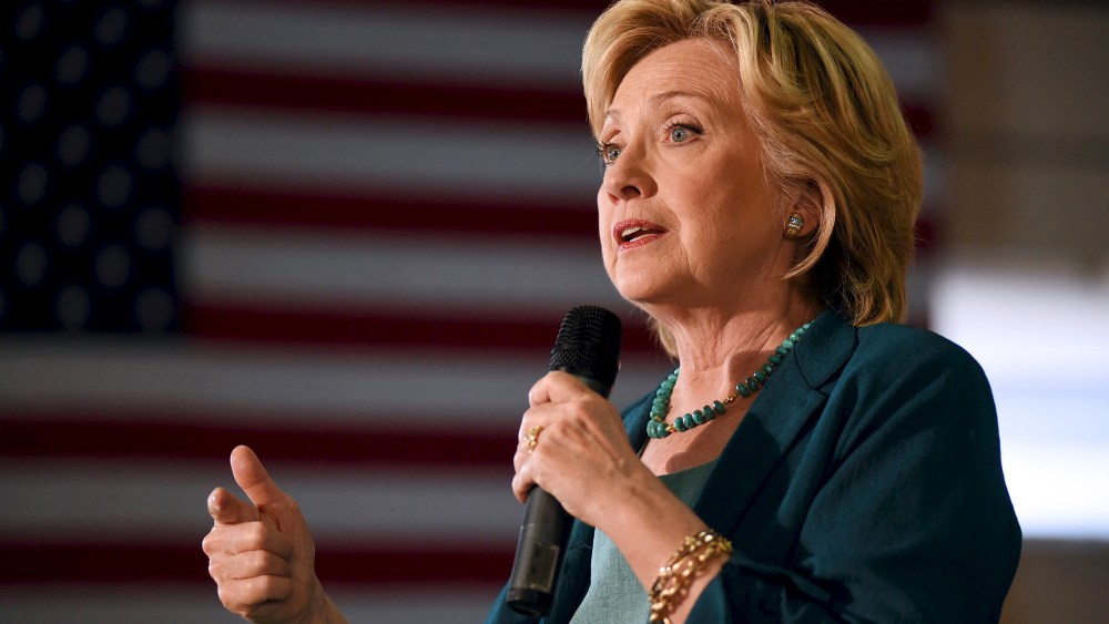 U.S. Democratic presidential candidate Hillary Clinton speaks at the Community Forum on Substance Abuse in Laconia, N.H. on Sept. 17, 2015. (Photo by Faith Ninivaggi/Reuters)