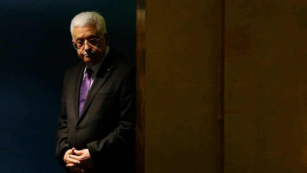 Palestinian President Mahmoud Abbas arrives to deliver his address during the 70th session of the United Nations General Assembly at the U.N. headquarters in New York, on Sept. 30, 2015. (Photo by Mike Segar/Reuters)