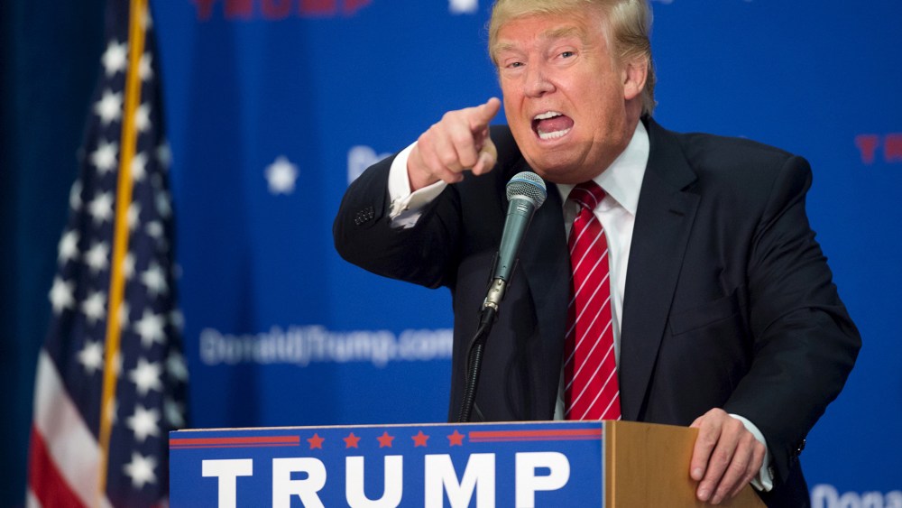 Republican presidential candidate Donald Trump speaks at a campaign rally in Keene, N.H., Sept. 30, 2015. (Photo by Gretchen Ertl/Reuters)