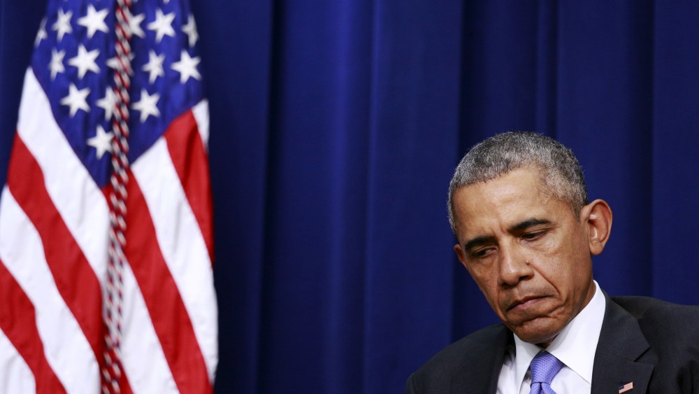 U.S. President Barack Obama takes part in a discussion on criminal justice reform at the White House in Washington Oct. 22, 2015. (Photo by Kevin Lamarque/Reuters)