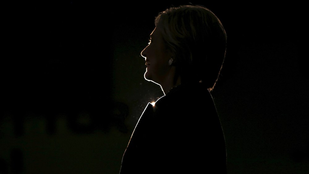 Clinton rallies with supporters at Lake Taylor Senior High School in Norfolk