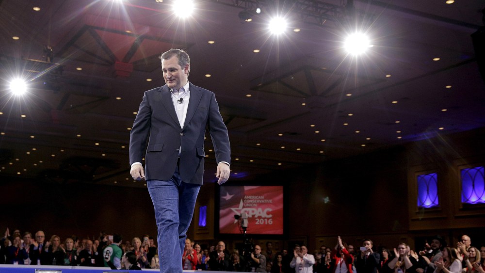 Republican U.S. presidential candidate Texas Senator Ted Cruz walks from the stage at the 2016 Conservative Political Action Conference (CPAC) at National Harbor, Md., March 4, 2016. (Photo by Joshua Roberts/Reuters)