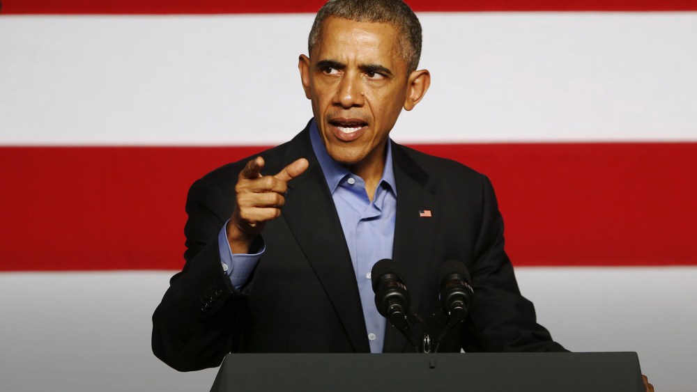President Barack Obama delivers remarks at a Democratic National Committee event in Austin, Texas, March 11, 2016. (Photo by Jonathan Ernst/Reuters)