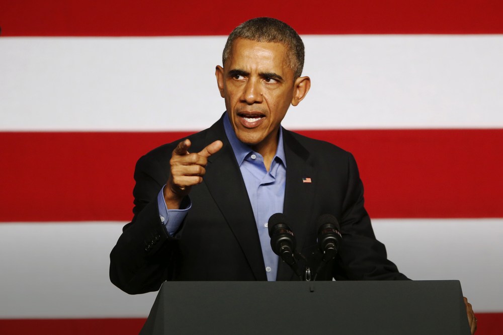 President Barack Obama delivers remarks at a Democratic National Committee event in Austin, Texas, March 11, 2016. (Photo by Jonathan Ernst/Reuters)