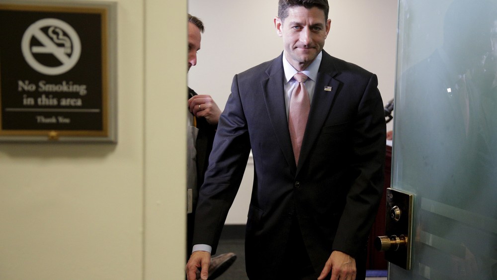 Speaker of the House Paul Ryan (R-WI) walks from a news conference on Capitol Hill in Washington, March 22, 2016. (Photo by Joshua Roberts/Reuters)