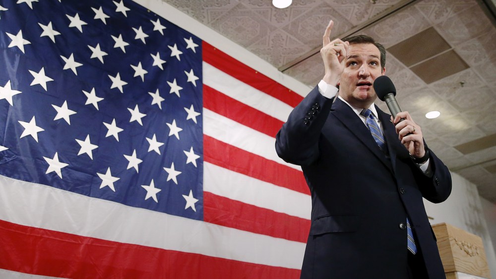 Republican presidential candidate Ted Cruz speaks at an event at the American Serb Banquet Hall in Milwaukee, April 1, 2016. (Photo by Kamil Krzaczynski/Reuters)