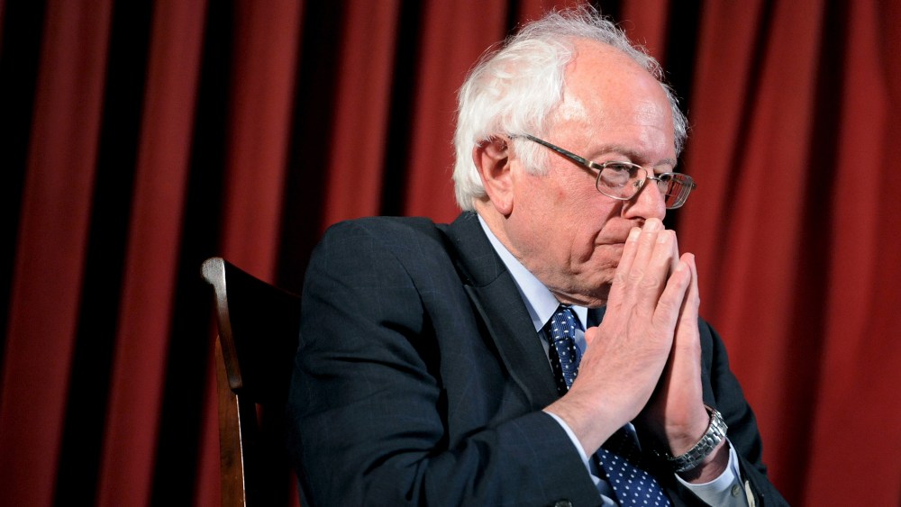 Democratic U.S. presidential candidate Bernie Sanders listens to the first question at an African American Community Conversation town hall event in Philadelphia, Penn., April 6, 2016. (Photo by Mark Kauzlarich/Reuters)