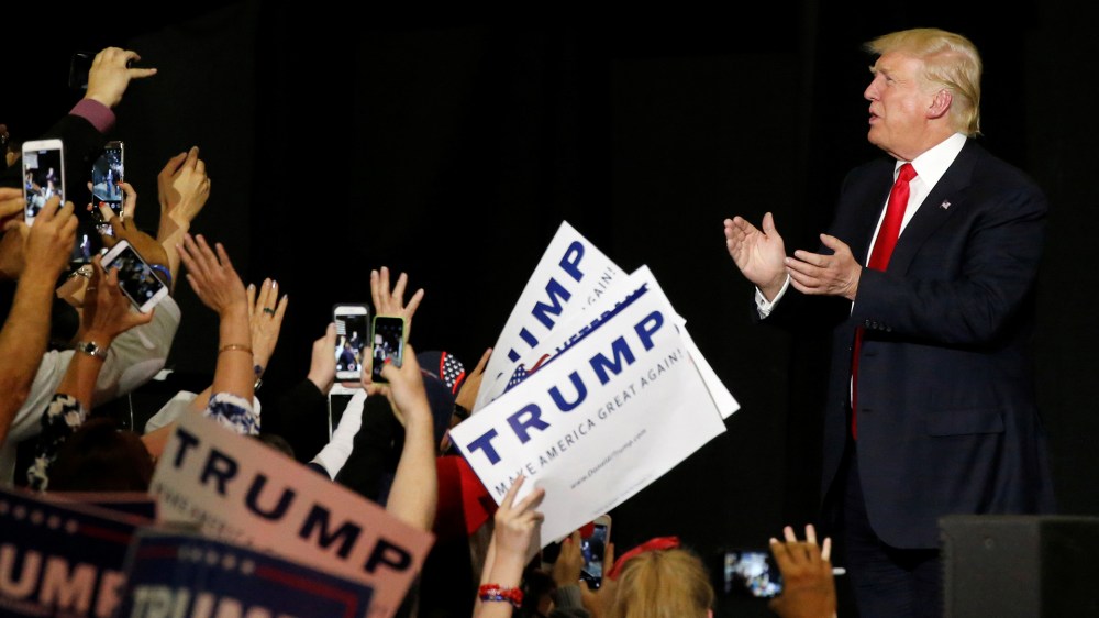 Republican U.S. presidential candidate Donald Trump holds a rally with supporters in Albuquerque, New Mexico, U.S. May 24, 2016.