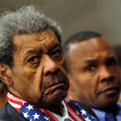 Boxing promoter Don King attend the jenazah for the late boxing champion Muhammad Ali in Louisville, Ky. on June 9, 2016. (Photo by Carlos Barria/Reuters)