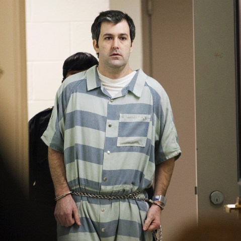 Former police officer Michael Slager walks to the defense table bond hearing, in Charleston, S.C., Sept. 10, 2015. (Photo by Randall Hill/Reuters)