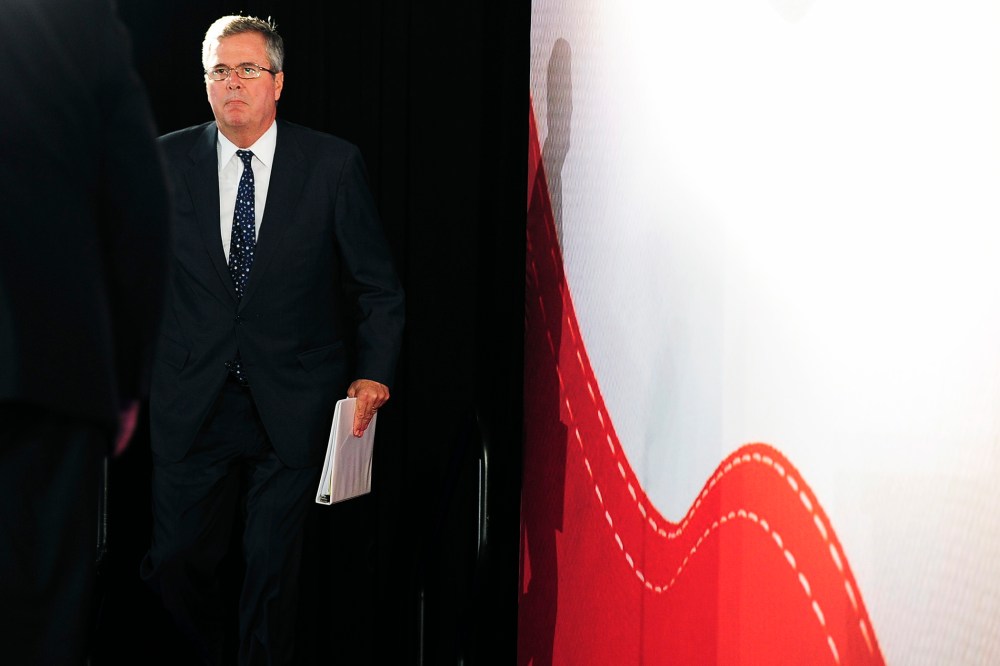 Jeb Bush arrives for the Faith and Freedom Coalition Road to Majority Conference in Washington, June 14, 2013.