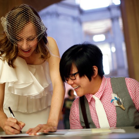 Same-sex couple marries at City Hall in San Francisco