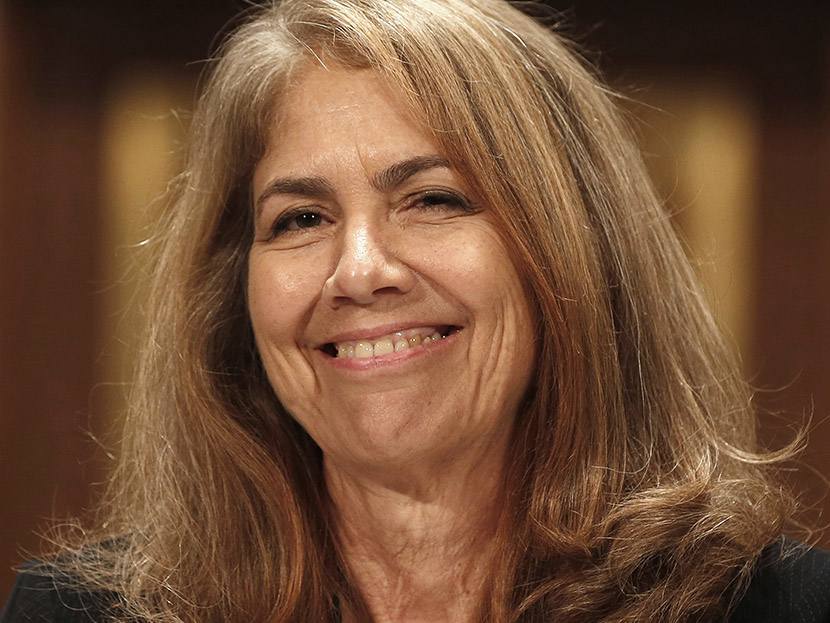 Nancy Jean Schiffer smiles at a confirmation hearing for her posting on the National Labor Relations Board while before the Senate Health, Education, Labor and Pension Committee on Capitol Hill in Washington, July 23, 2013. (Photo by Larry Downing...