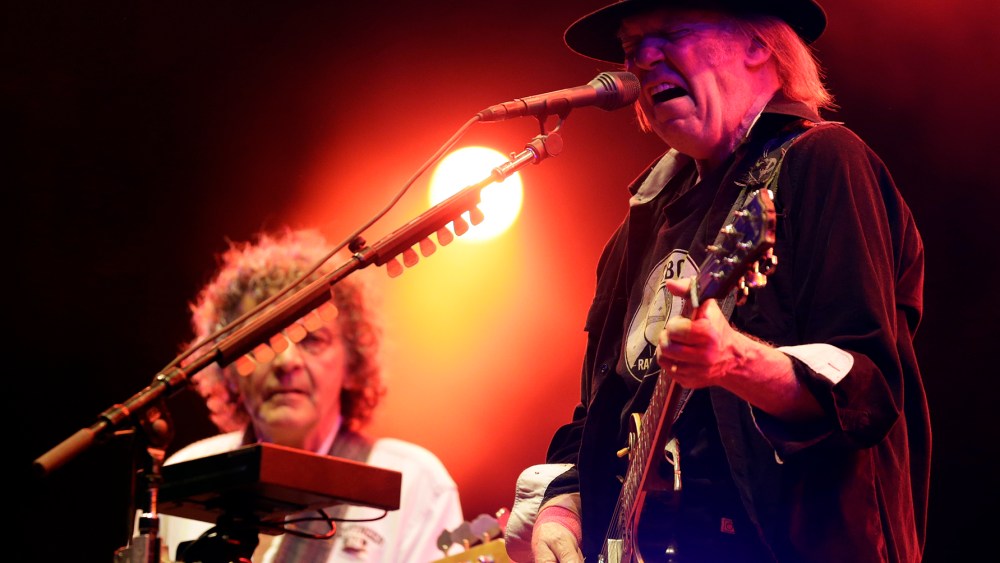 Canadian musician Neil Young and his band Crazy Horse perform at the Paleo Festival in Nyon late July 23, 2013. (Photo by Denis Balibouse/Reuters)