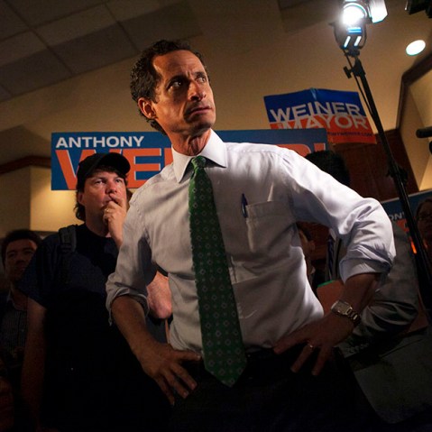 New York mayoral candidate Anthony Weiner attends a campaign event in the Rockaways section in the Queens borough of New York July 31, 2013. (Photo by Eric Thayer/Reuters)