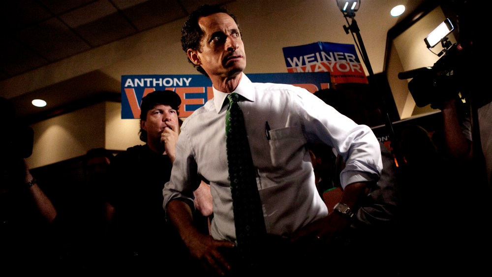 Then-New York mayoral candidate Anthony Weiner attends a campaign event in the Rockaways section in the Queens borough of New York July 31, 2013. (Photo by Eric Thayer/Reuters)