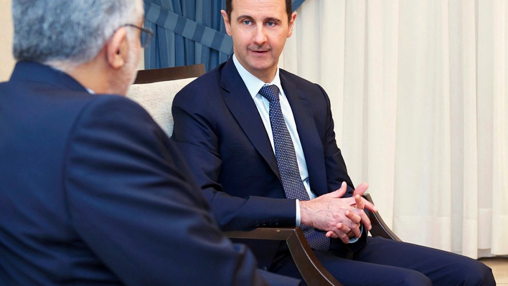 Syria's President Assad meets Boroujerdi, head of the Iranian parliamentary committee for national security and foreign policy, in Damascus