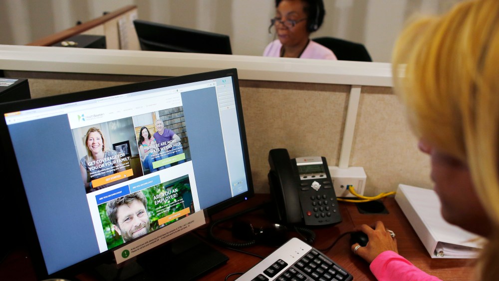 Janet Perez oversees specialists at a Rhode Island health insurance exchange program, October 25, 2013.