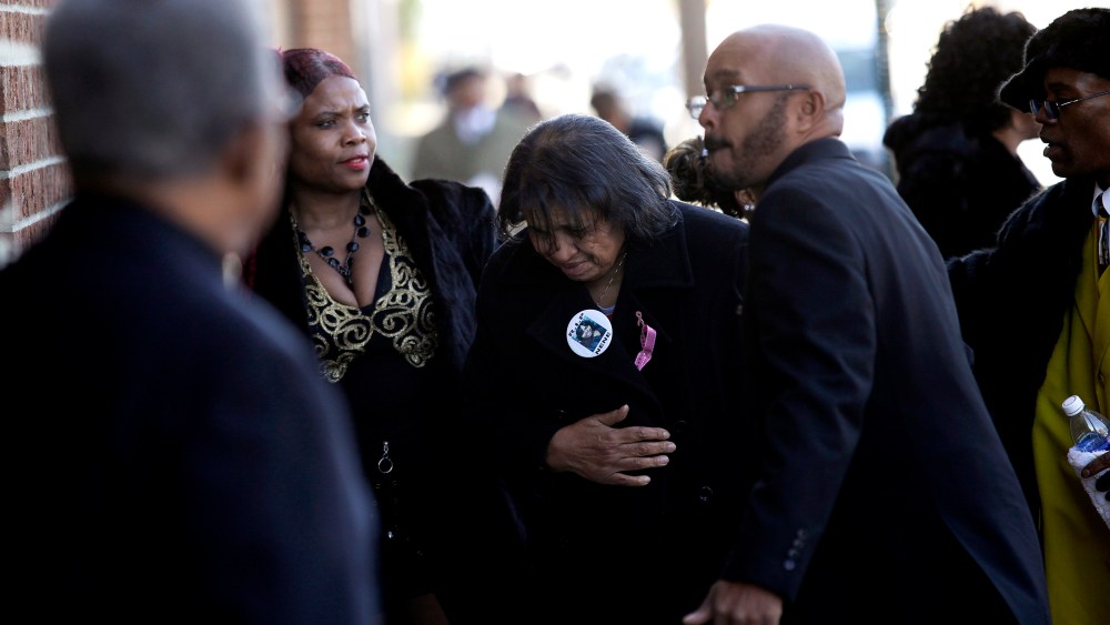 Mourners attend the funeral service for shooting victim Renisha McBride in Detroit