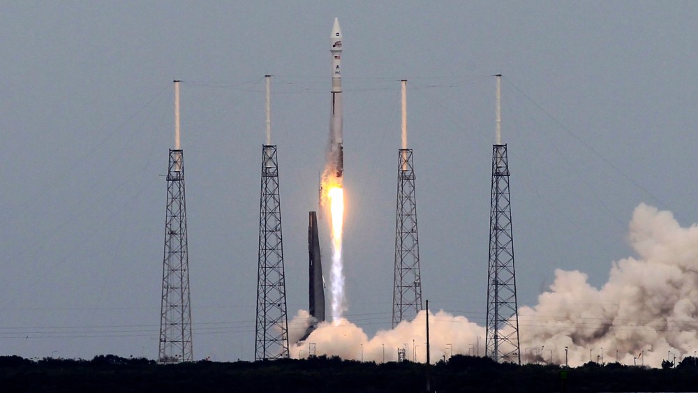 Atlas V United Launch Alliance rocket lifts off from Cape Canaveral Air Force Station carrying NASA's Mars Atmosphere and Volatile Evolution spacecraft in Cape Canaveral