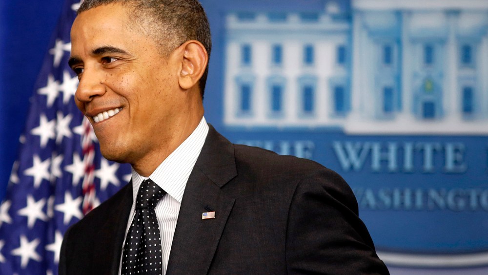 President Barack Obama walks out after making a statement about the U.S. Senate's efforts to confirm his Administration's nominees while in the Brady Press Briefing Room at the White House, in Washington on Nov. 21, 2013.