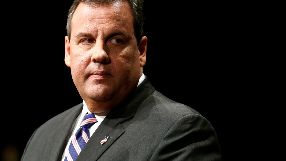 New Jersey Governor Chris Christie delivers an address after being sworn in for his second term as governor, Jan. 21, 2014, in Trenton, N.J.