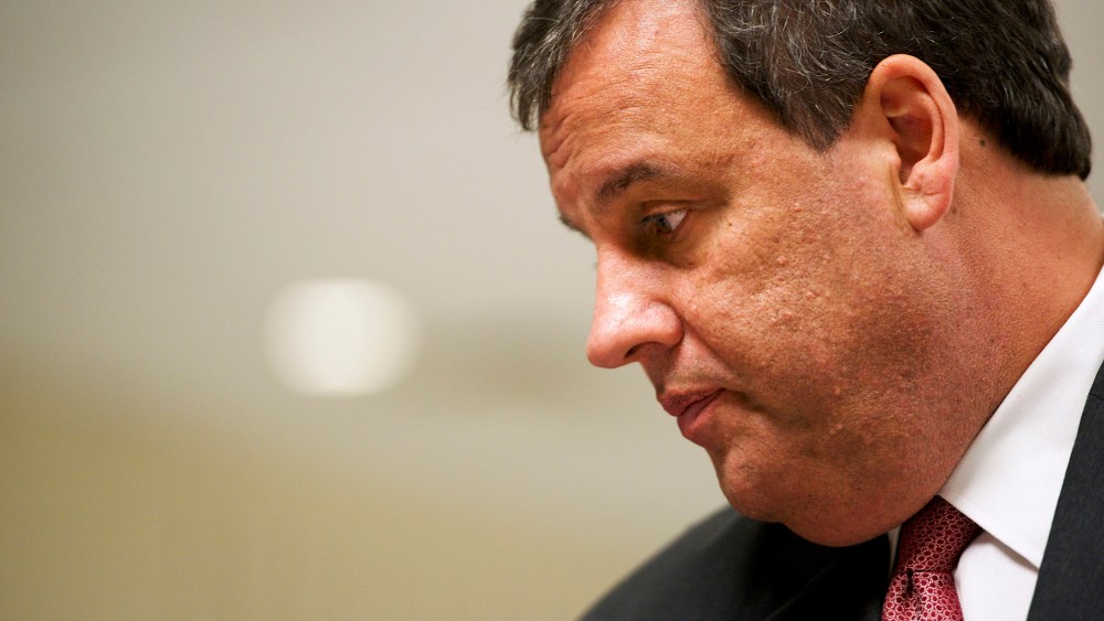 Chris Christie meets students at Dudley Family School in Camden, New Jersey, Jan. 23, 2014.